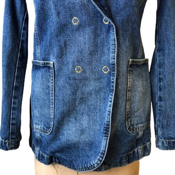 Vintage Y2K United Color of Benetton denim jacket blazer - Picture 4 of 16